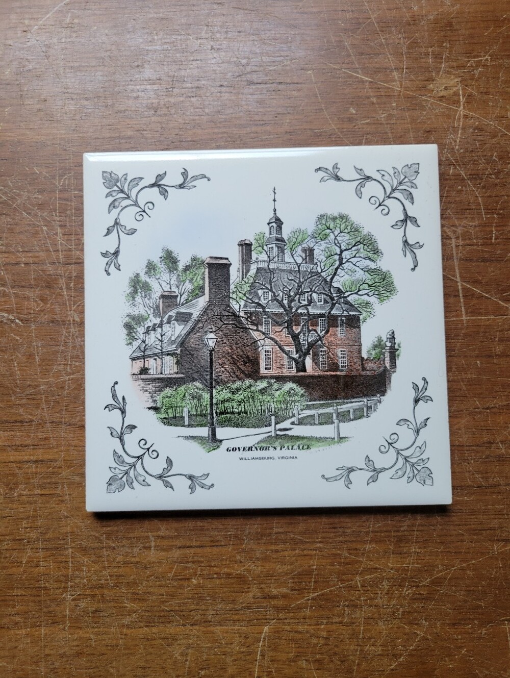 Governor's Palace in Williamsburg, Virginia Ceramic Tile Trivet
